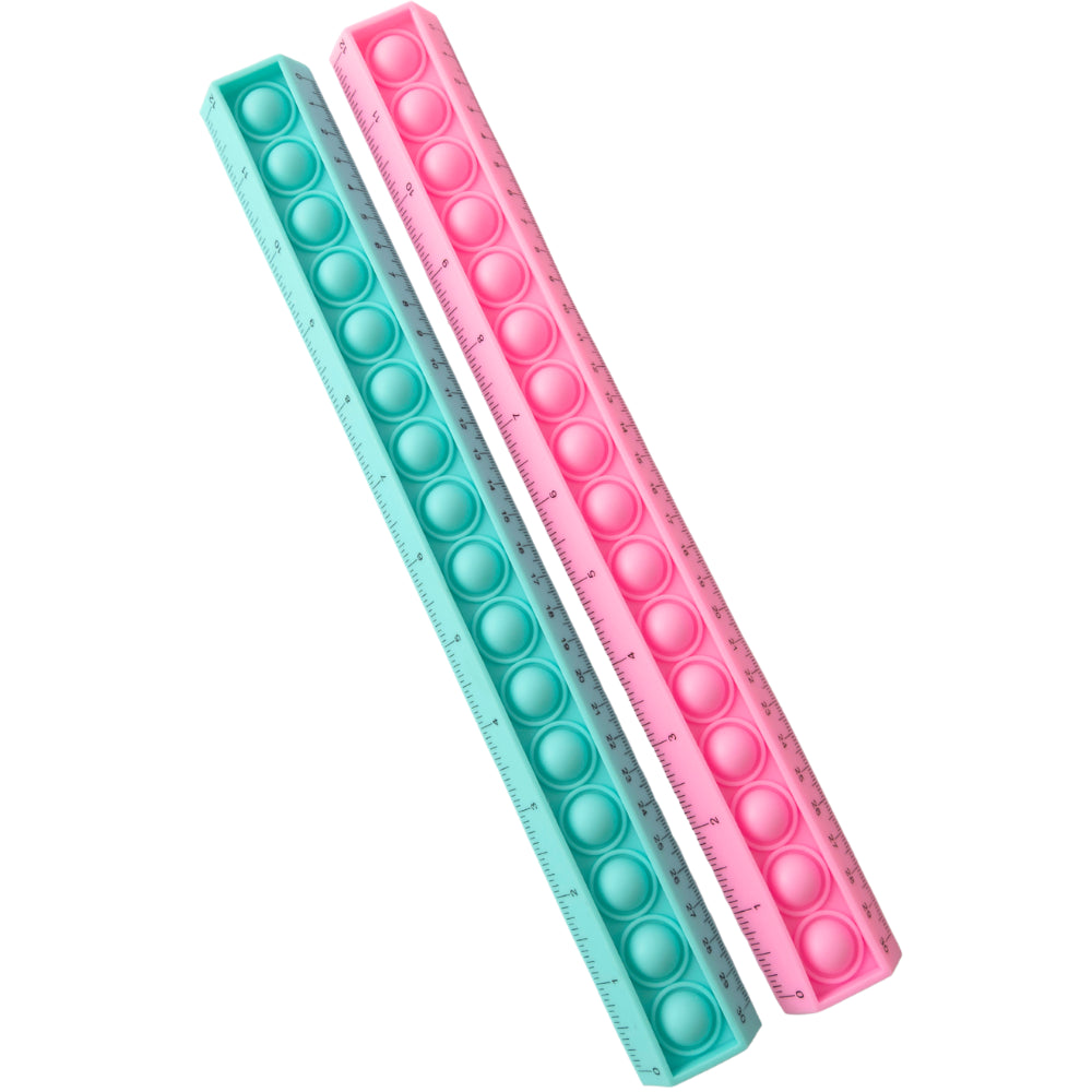 Classroom Crew Popping Ruler 2pk - PINK/MINT